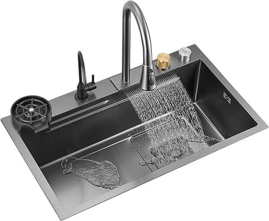Waterfall kitchen sink